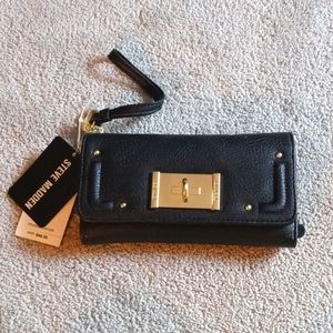 Steve Madden Wallet, C: Black / Gold